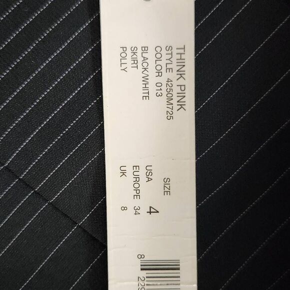 Isabella Demarco Black Pinstripe Pencil Skirt NWT Size 4 Black Striped Skirt - Picture 8 of 11